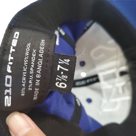 210 Fitted No Sleep Navy Blue Baseb Flat Cap - Picture 4 of 5